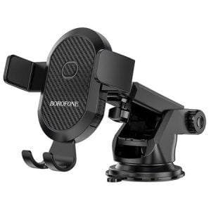 Universal vacuum phone stand BOROFONE BH39 with long arm - Black