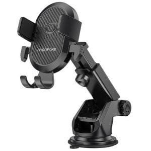 Universal vacuum phone stand BOROFONE BH39 with long arm - Black