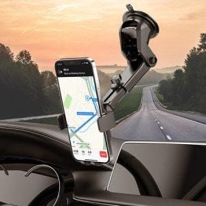 Universal vacuum phone holder BOROFONE BH39 with long arm - Black - view 5