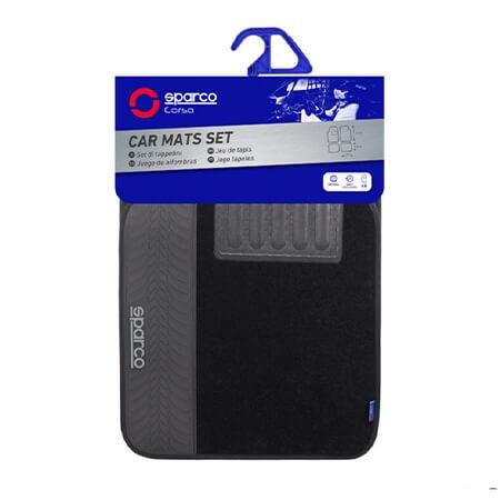 Universal carpet mats SPARCO - Black gray