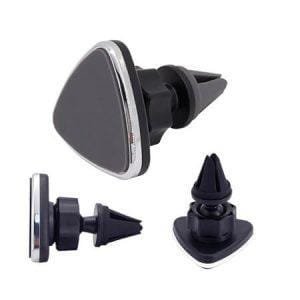 Magnetic phone holder for air duct triangular - Black