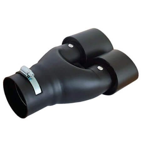 Universal exhaust tip double - Black / Right