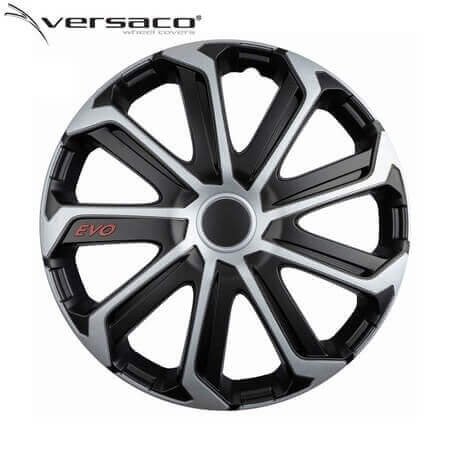 Set of wheel caps for Versaco EVO Black / Silver - 16""