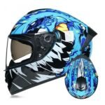 Speed Evolution track motorbike helmet, Blue - L size