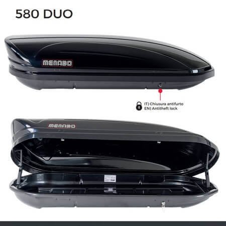 Autobox MENABO Mania Duo 580L - Gloss Black