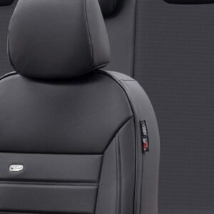 Универсална луксозна тапицерия за автомобил PREMIUM - Черна Кожа - изглед 3
