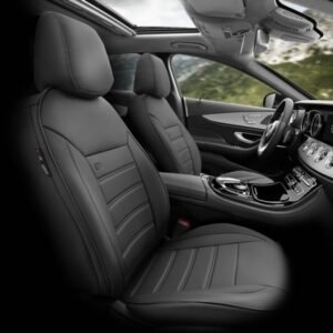 Универсална луксозна тапицерия за автомобил PREMIUM - Черна Кожа - изглед 4