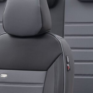 Универсална луксозна тапицерия за автомобил PREMIUM - Черно / Сива - изглед 3