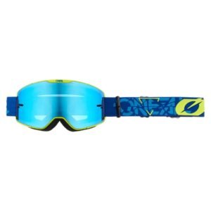 Motocross Goggles O'Neal B-20 Strain V.22 Blue/Neon Yellow - Radium Blue