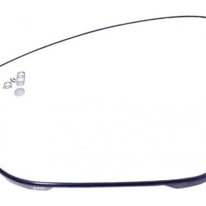Left convex mirror glass with heating for Peugeot 508 11.2010-02.2018