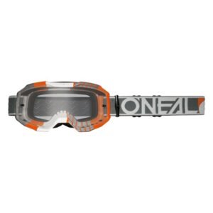Motocross Goggles O'Neal B-10 Duplex White/Gray/Orange - Clear V.24