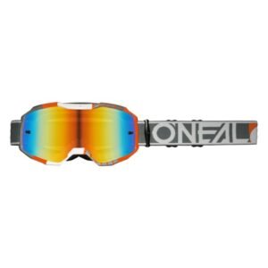 Motocross Goggles O'Neal B-10 Duplex White/Gray/Orange - Radium Red V.24