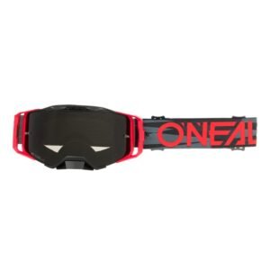 Motocross Goggles O`Neal B-33 Ictus Black/Red - Gray