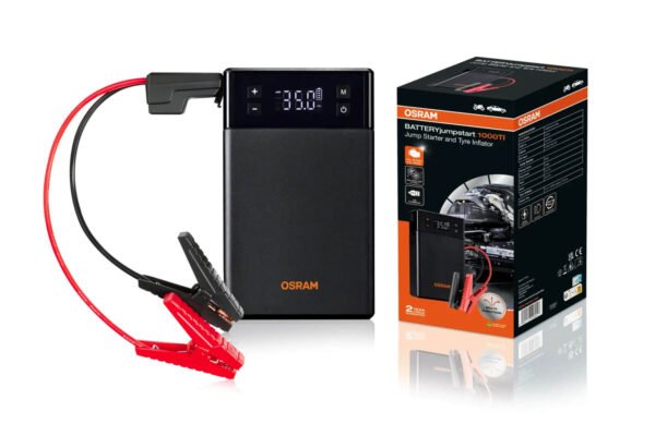 External battery OSRAM BATTERY jumpstart 1000TI for starting the engine, with tire compressor, 12000mAh, 12V