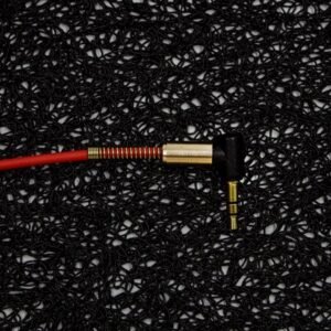 AUX cable, 1 meter, Red/Gold