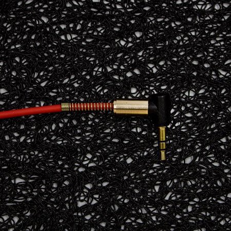 AUX cable, 1 meter, Red/Gold