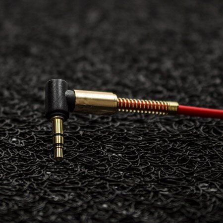 AUX cable, 1 meter, Red/Gold