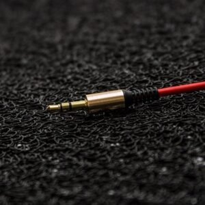 AUX cable, 1 meter, Red/Gold