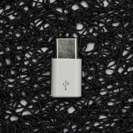 Type C to Micro USB Adapter, White