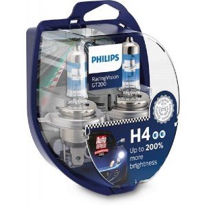 Bulbs PHILIPS RACINGVISION GT200 H4 3200K 55W/60W 12V Carton box - 2 pieces