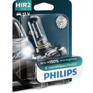 Крушка PHILIPS X-TREME VISION PRO150 HIR2 3400K 55W 12V Картонен блистер - 1 брой