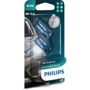 Bulbs PHILIPS X-TREME VISION PRO150 W5W 3400K 5W 12V Cardboard blister - 2 pieces
