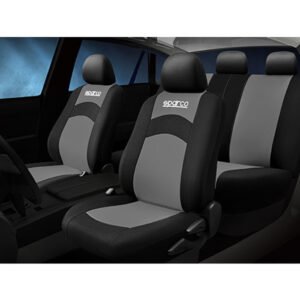 SPARCO SPS402RD Seat Cover Set - Gray / Black