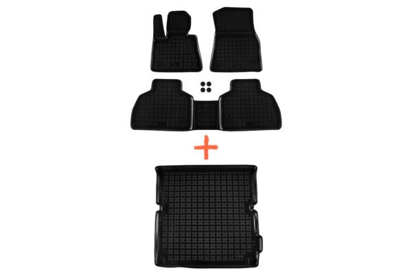 REZAW-PLAST mat set for the interior and trunk of the BMW X7 G07 (01.2018+) with 7 seats with the 3rd row down