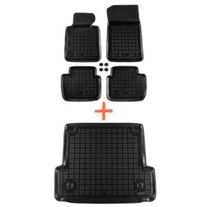 REZAW-PLAST set of floor mats for the interior and trunk of the BMW Series 3 E91 Combi (02.2005-12.2013)