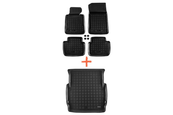 REZAW-PLAST set of floor mats for the interior and trunk of the BMW Series 3 E46 Sedan (06.1998-02.2007)