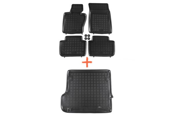 Set of REZAW-PLAST floor mats for the interior and trunk of the BMW X3 E83 (01.2004-12.2010)