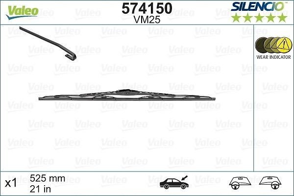 Wiper blade Valeo Silencio 525mm - 1 piece
