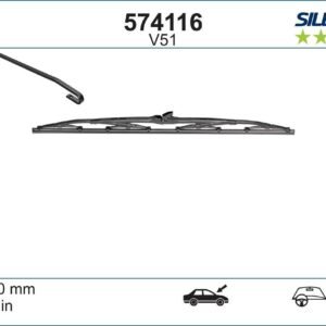 Чистачка Valeo Silencio Standard Silencio Conventional Single 510мм - 1 брой