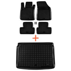 REZAW-PLAST set of floor mats for the interior and trunk of Renault Megane Hatchback (01.2015-12.2022)