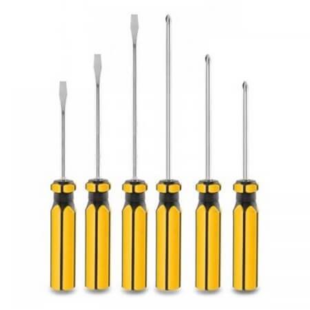Screwdrivers with PVC wall holder - 6 pcs.