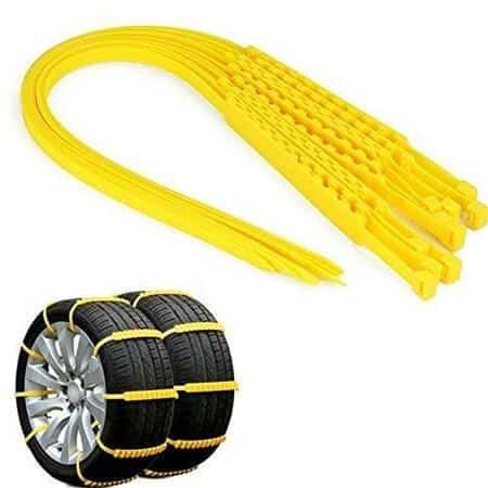 Universal PVC snow chains - from 14'' to 17'' - Yellow