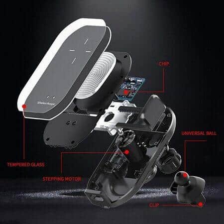 Phone stand with wireless charging 360° Smart Sensor 10W