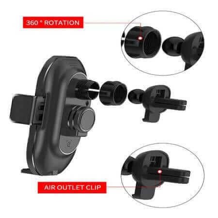 Phone stand with wireless charging 360° Smart Sensor 10W