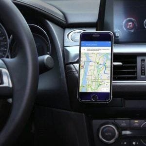 Магнитна стойка за телефон за монтиране на въздуховода - Черна