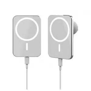 Стойка за автомобил с магнитно MagSafe 15W зарядно – Бяла