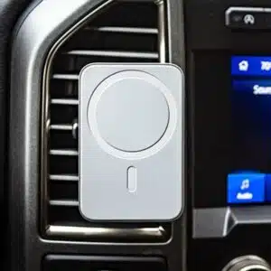 Стойка за автомобил с магнитно MagSafe 15W зарядно – Бяла