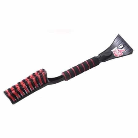 Ice scraper with brush
