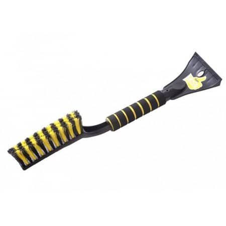 Ice scraper with brush
