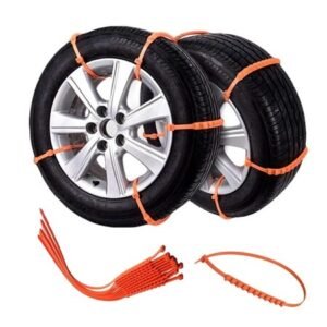Universal PVC snow chains - from 14'' to 17'' - Red