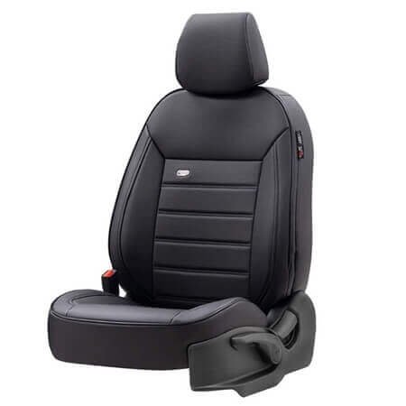 Universal luxury car upholstery PREMIUM - Black Leather