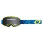 O'Neal B-20 Strain V.22 Blue/Neon Yellow - Gray Motocross Goggles