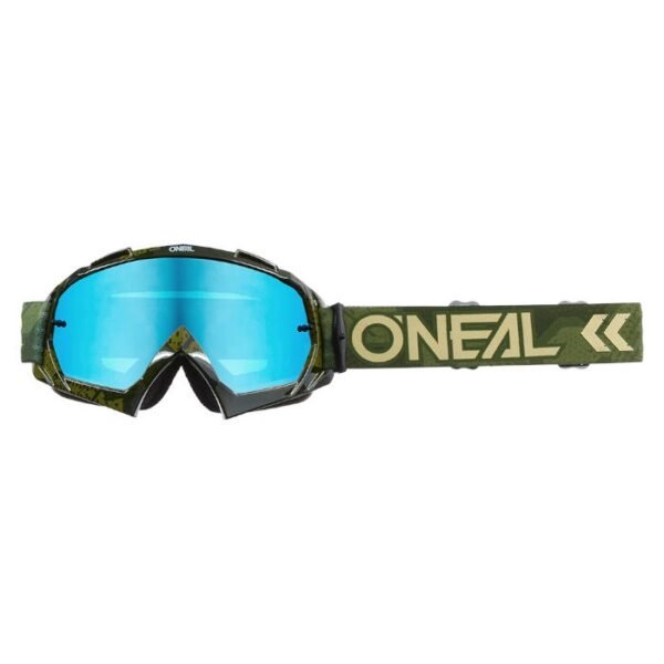 Мотокрос Очила O'Neal B-10 Camo V.22 Milatary Green/Radium Blue