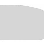 Right aspherical mirror glass without heating for Chrysler Voyager 08.1991-09.1995