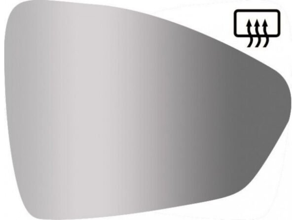 Right convex mirror glass with heating for Fiat Tipo after 01.2016