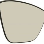 Right convex mirror glass with heating for Ford Ka+ 01.2016-09.2019